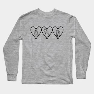 Distracted Boyfriend Valentine Outline Long Sleeve T-Shirt